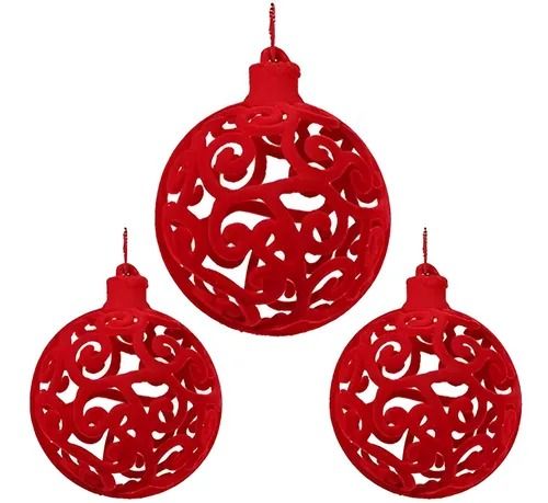 BOLA NATAL 8CM C/3PCS VAZADA